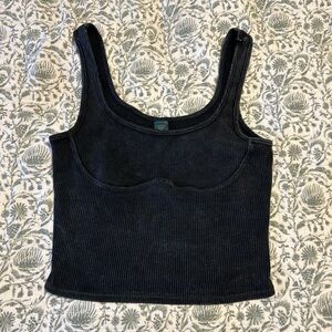 Wild Fable Black Sleeveless Crop Tank Top